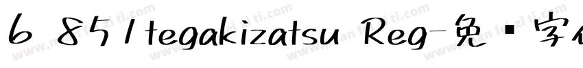6 851tegakizatsu Reg字体转换
